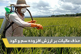 حذف مالیات بر ارزش افزوده سم و کود 