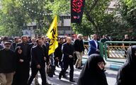 حضور غلامرضا نوری قزلجه وزیر جهادکشاورزی در مراسم تشییع شهدا